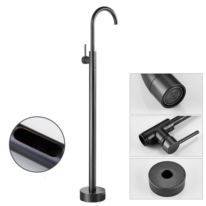BowLift | Floor Metal Freestanding Bathtub Faucet Swivel Copper Freestanding Faucet