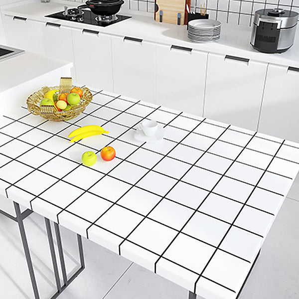 BowLift | White Peel & Stick Tile Mirror Plastic Grid Wallpaper for Kitchen and Bathroom