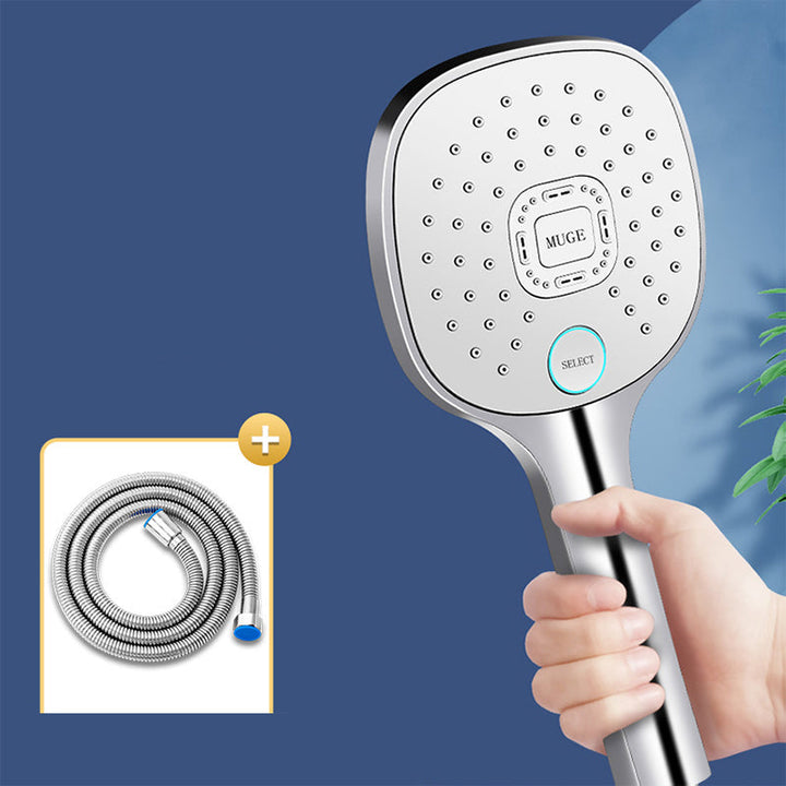 BowLift | Contemporary Handheld Supercharged Shower Head Square Metal Spray Head