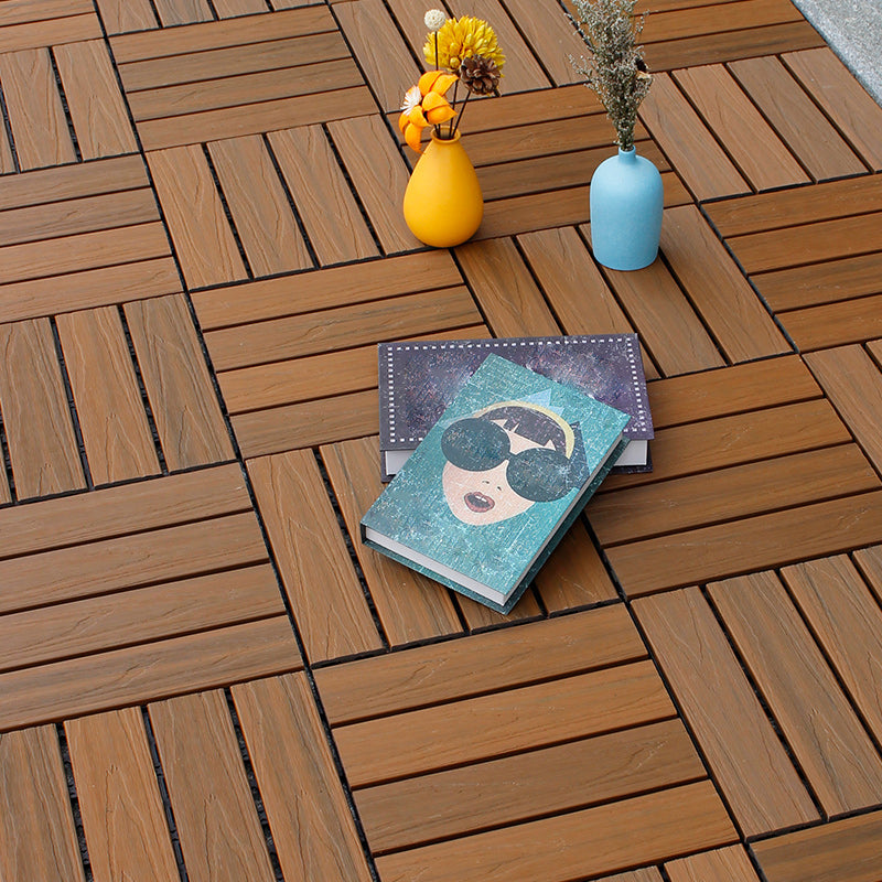 BowLift | Interlocking composite deck tiles Striped pattern patio tiles