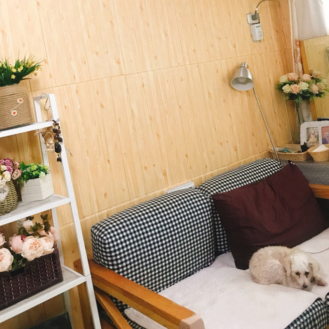 BowLift | Modern Tin Back Wall Panel Smooth Wall Ceiling Wood Grain Design Set of 1