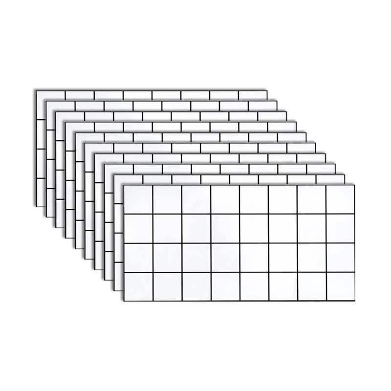 BowLift | PVC Rectangular 10 Pack 12" X 23" Peel & Stick Mosaic Tile Kitchen and Bathroom