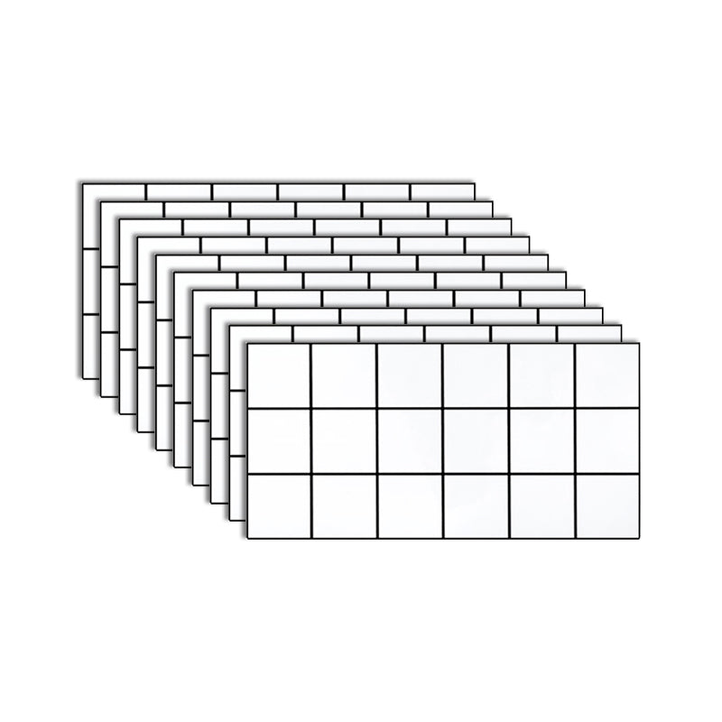 BowLift | PVC Rectangular 10 Pack 12" X 23" Peel & Stick Mosaic Tile Kitchen and Bathroom