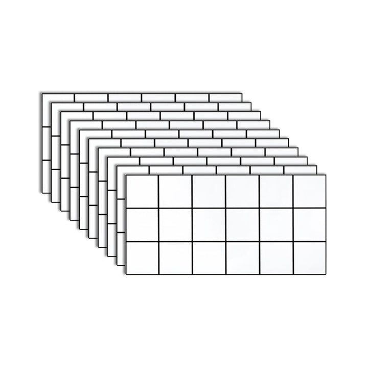 BowLift | PVC Rectangular 10 Pack 12" X 23" Peel & Stick Mosaic Tile Kitchen and Bathroom