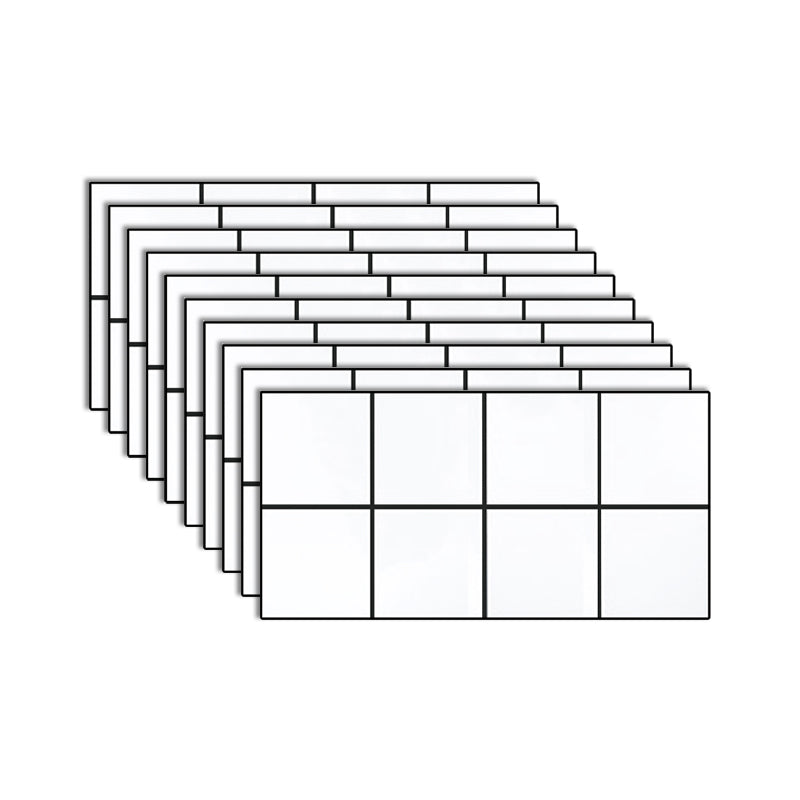 BowLift | PVC Rectangular 10 Pack 12" X 23" Peel & Stick Mosaic Tile Kitchen and Bathroom