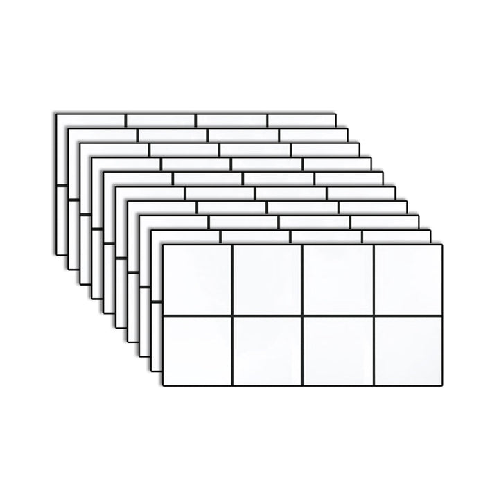 BowLift | PVC Rectangular 10 Pack 12" X 23" Peel & Stick Mosaic Tile Kitchen and Bathroom
