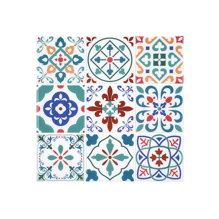 BowLift | Square Print Plastic Peel & Stick Tile Field Tile for Backsplash Wall