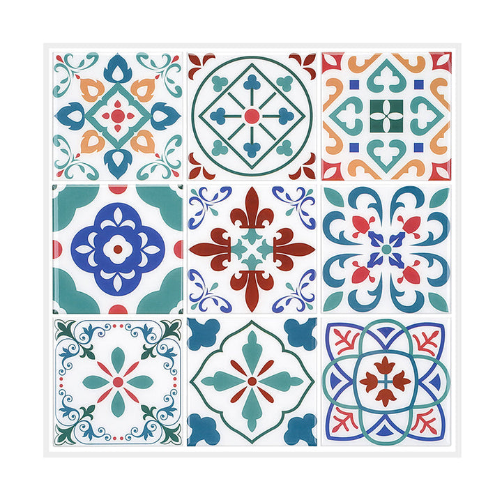 BowLift | Square Print Plastic Peel & Stick Tile Field Tile for Backsplash Wall