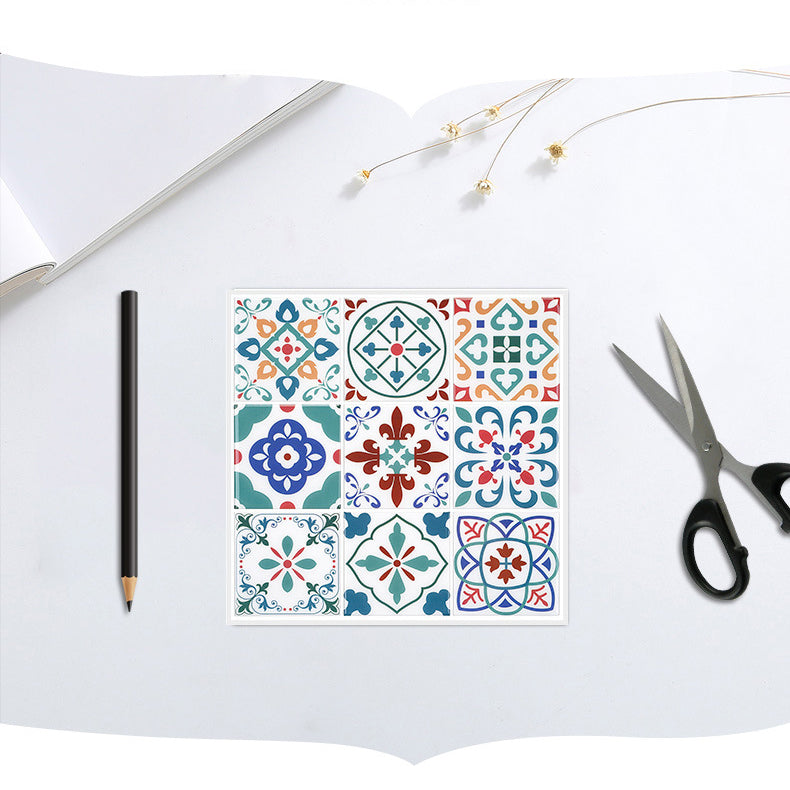 BowLift | Square Print Plastic Peel & Stick Tile Field Tile for Backsplash Wall