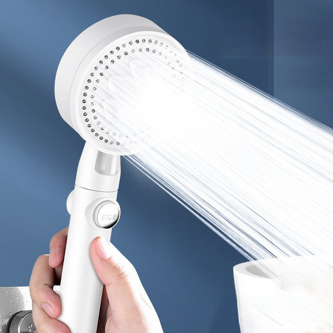 BowLift | 5 Sprays Shower Head Round Wall Mounted Plastic Wall Connector Holder Handheld Shower Head