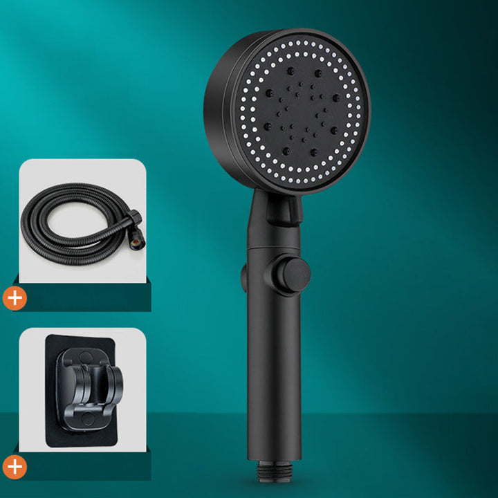 BowLift | 5 Sprays Shower Head Round Wall Mounted Plastic Wall Connector Holder Handheld Shower Head