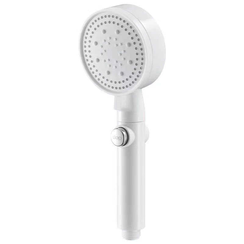 BowLift | 5 Sprays Shower Head Round Wall Mounted Plastic Wall Connector Holder Handheld Shower Head
