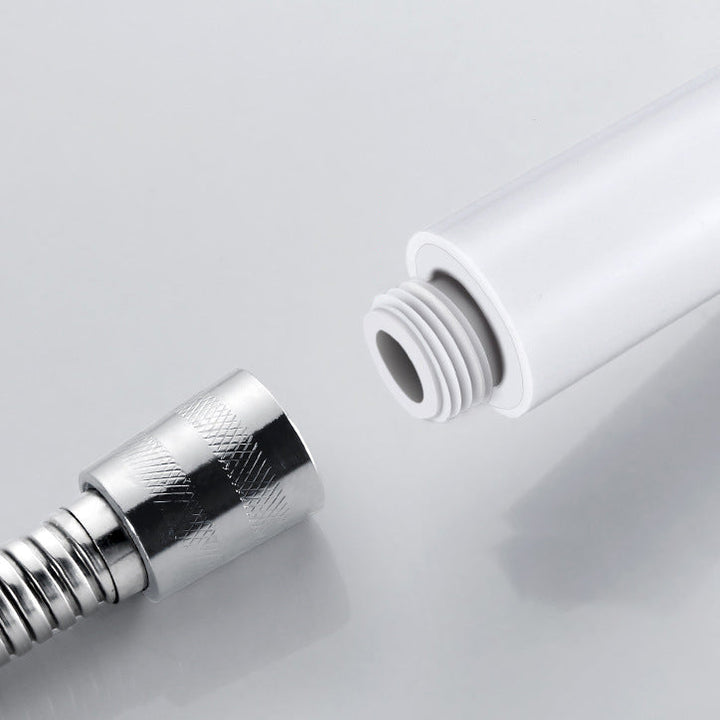 BowLift | 5 Sprays Shower Head Round Wall Mounted Plastic Wall Connector Holder Handheld Shower Head
