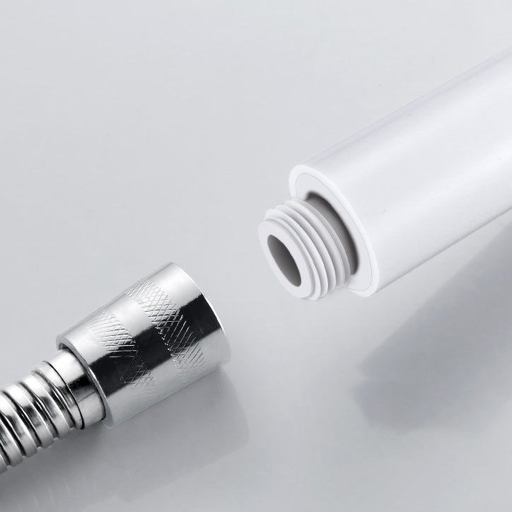 BowLift | 5 Sprays Shower Head Round Wall Mounted Plastic Wall Connector Holder Handheld Shower Head