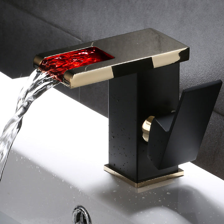 BowLift | Basin Waterfall Outlet Single Lever Tap with LED Light