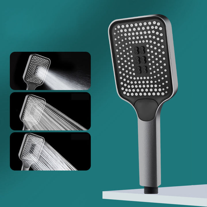 BowLift | Contemporary Handheld Supercharged Showerhead Square 3 Settings Spray Head