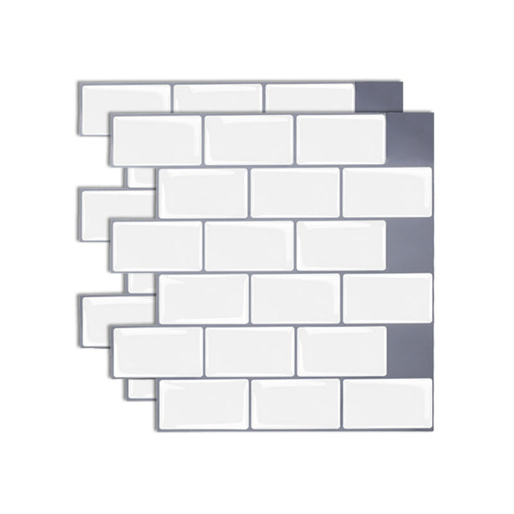 BowLift | Plastic Peel & Stick Subway Tile Square Peel and Stick Back Wall Tile