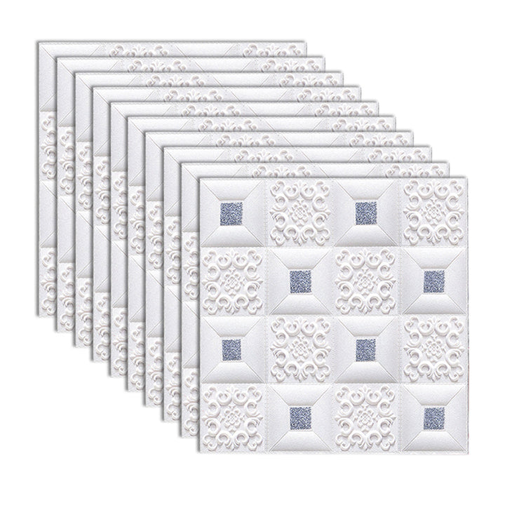 BowLift | Modern Pearl Wall Bowls PVC Wall Access Panel Peel and Stick Wall Tile Set of 10