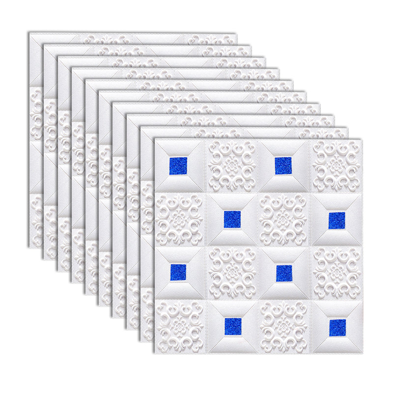 BowLift | Modern Pearl Wall Bowls PVC Wall Access Panel Peel and Stick Wall Tile Set of 10