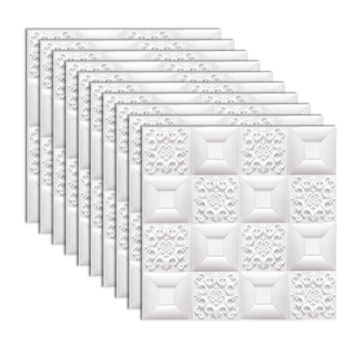 BowLift | Modern Pearl Wall Bowls PVC Wall Access Panel Peel and Stick Wall Tile Set of 10