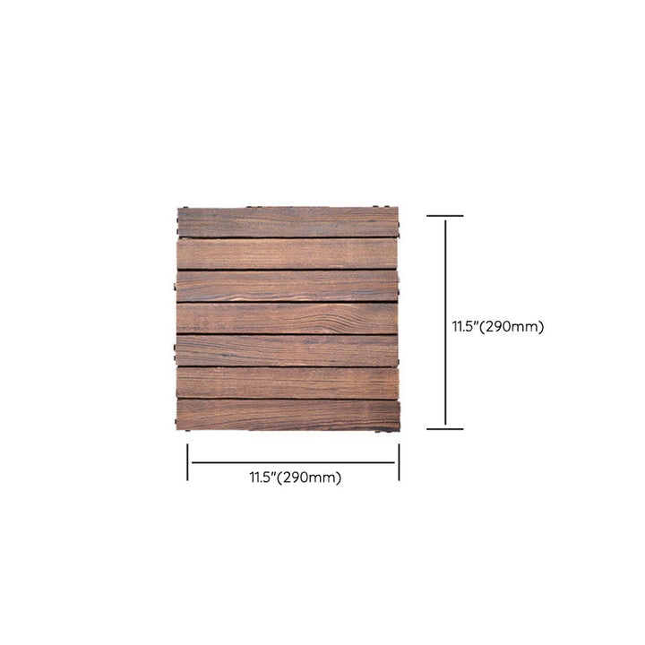BowLift | 7-Slat Square Wooden Terrace Tiles Click Installation Outdoor Floor Tiles