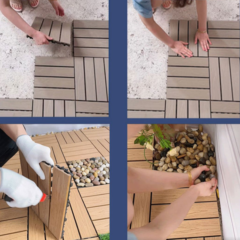 BowLift | Waterproof Decking Board Strips Composite Square Outdoor Decking Tile Terrace