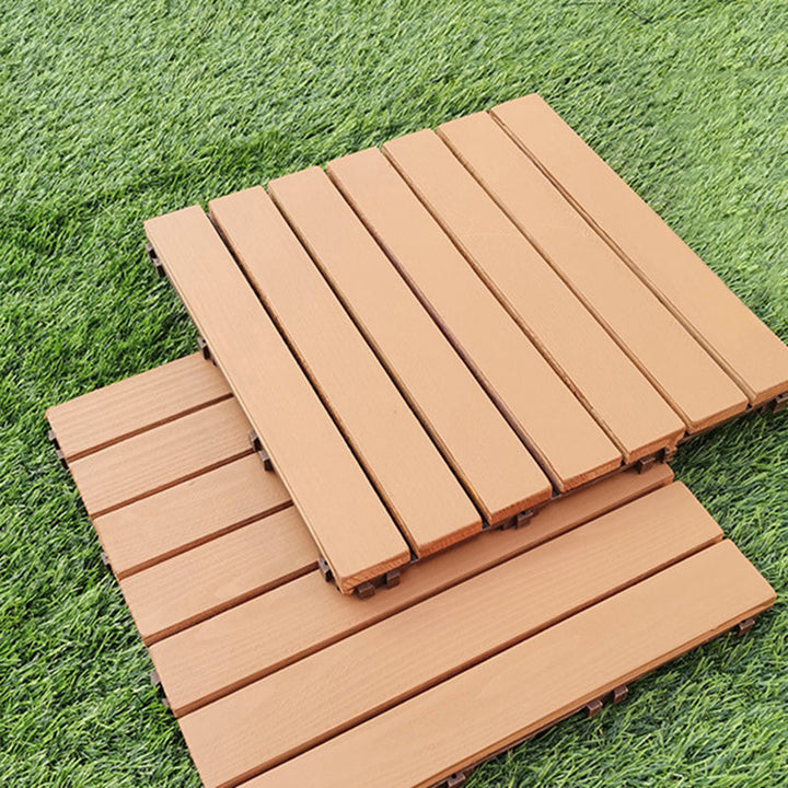 BowLift | Yellow 6-Slat Square Wood Floor Tiles Click System Floor Tiles