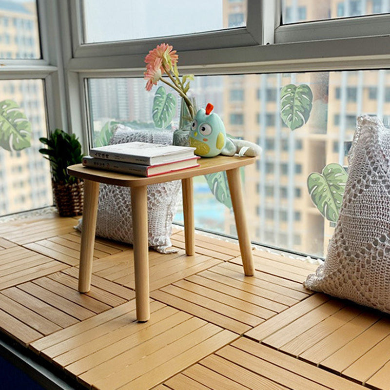 BowLift | Yellow 6-Slat Square Wood Floor Tiles Click System Floor Tiles