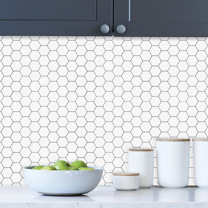 BowLift | Modern Peel-and-Stick Wall PVC Hexagon Peel-and-Stick Tile