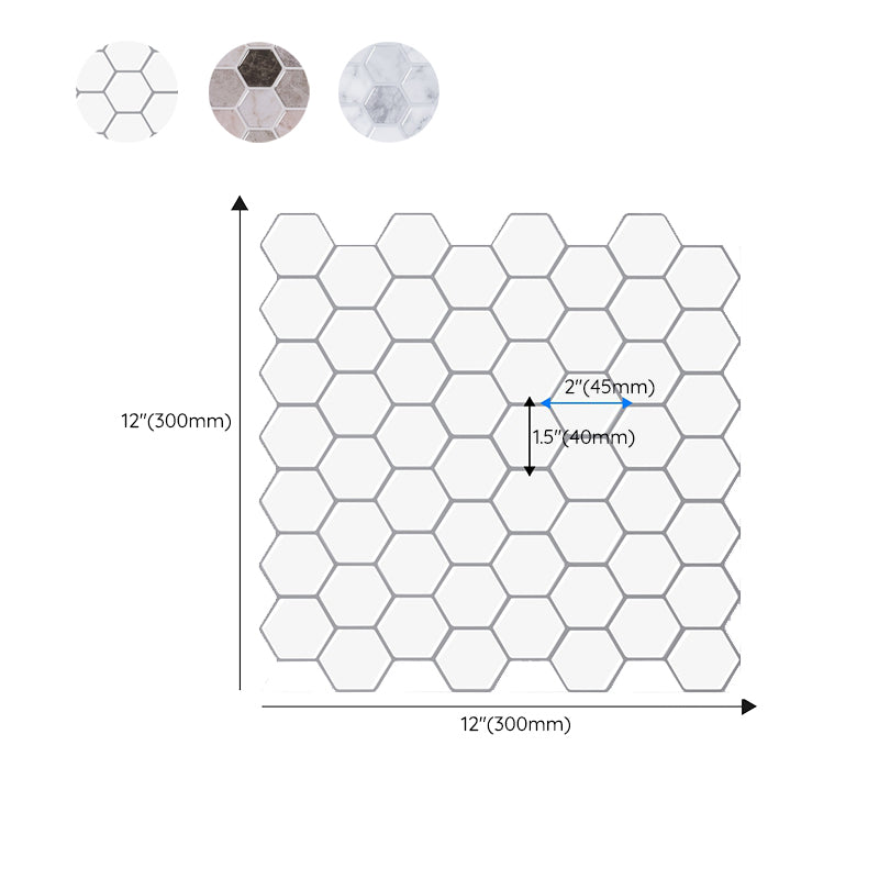 BowLift | Modern Peel-and-Stick Wall PVC Hexagon Peel-and-Stick Tile