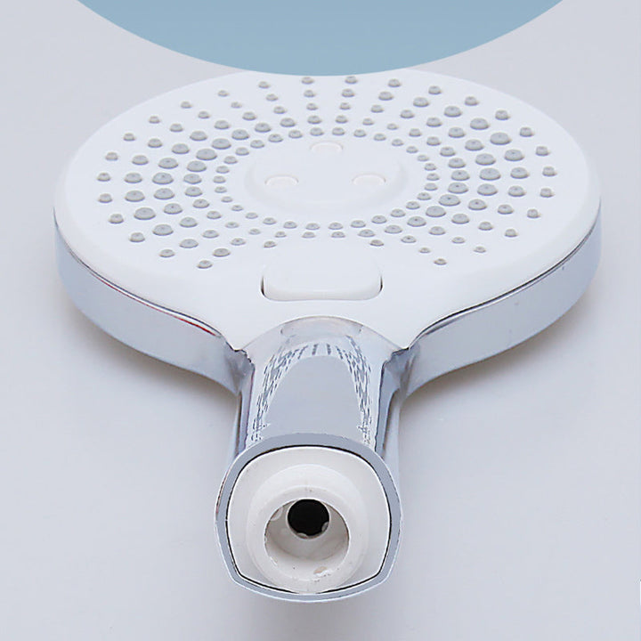 BowLift | Basic Shower Head Round Plastic Handheld Shower Head in Silver