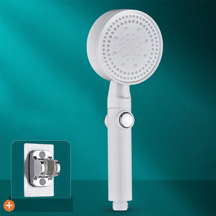 BowLift | Modern Shower Head Adjustable Spray Pattern Round Plastic Hand Shower
