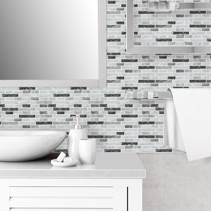 BowLift | Modern Peel & Stick Field Tile PVC Offset Joint Peel & Stick Subway Tile