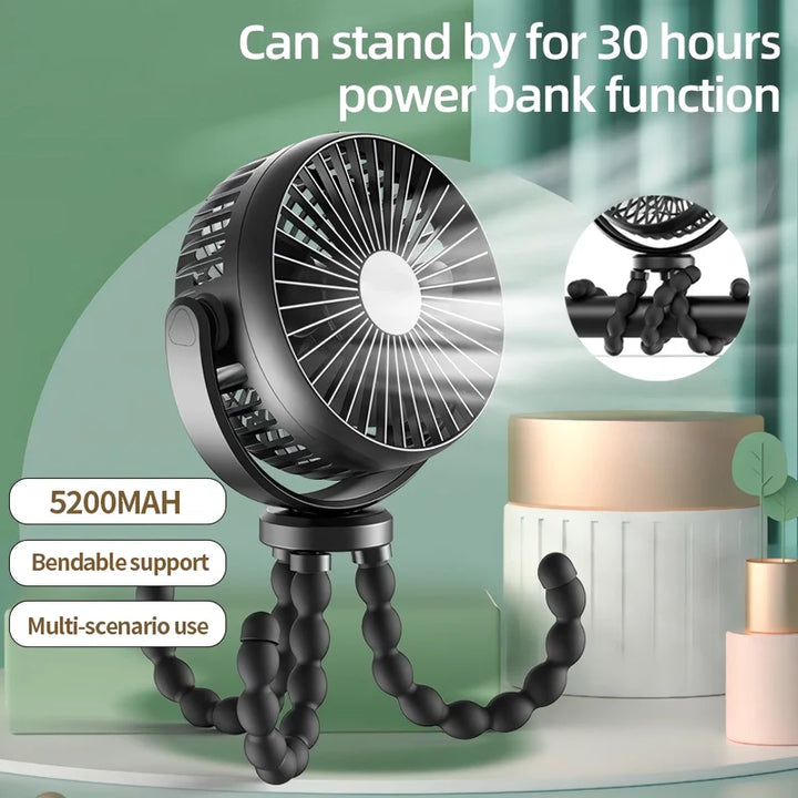 Compact Octopus Mini Fan | Bowlift