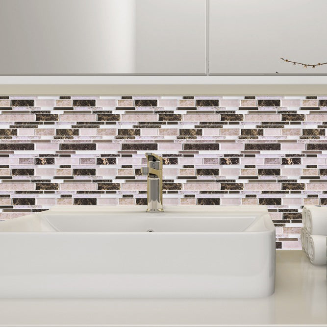 BowLift | Modern Peel and Stick Wall Tile PVC Offset Joint Peel and Stick Wall Tile