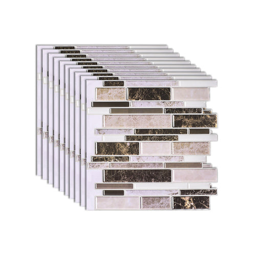 BowLift | Modern Peel and Stick Wall Tile PVC Offset Joint Peel and Stick Wall Tile