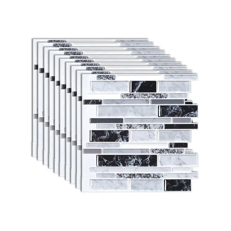 BowLift | Modern Peel and Stick Wall Tile PVC Offset Joint Peel and Stick Wall Tile