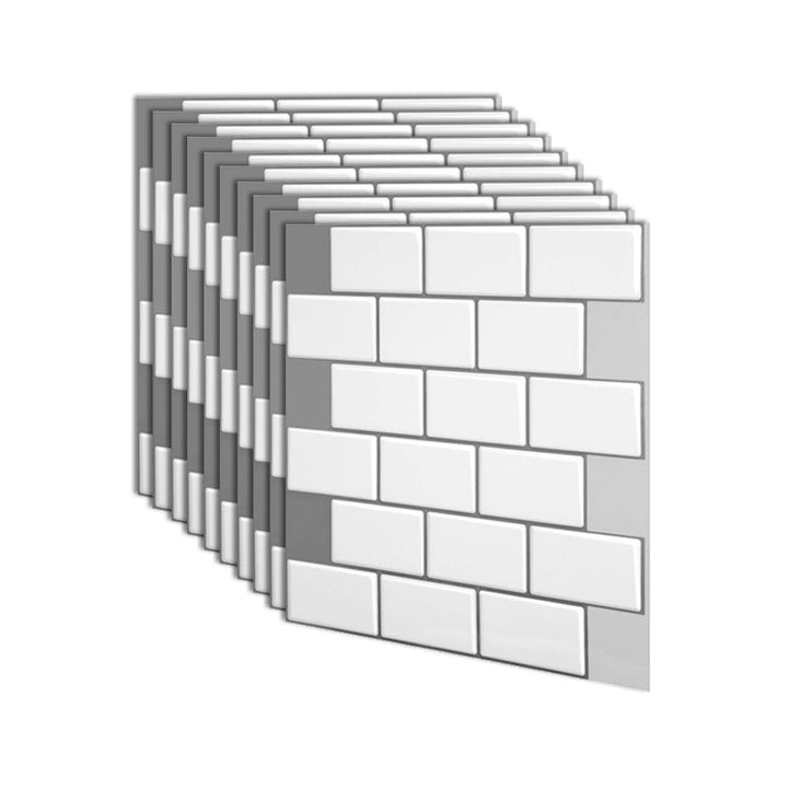 BowLift | Modern Peel and Stick Wall Tile PVC Offset Joint Peel and Stick Wall Tile