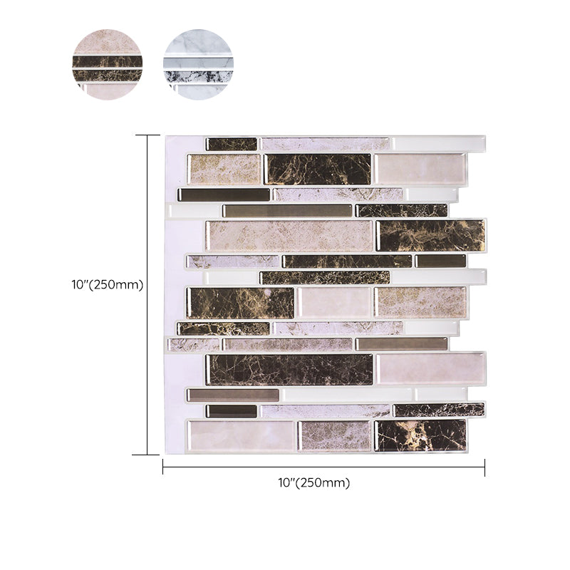 BowLift | Modern Peel and Stick Wall Tile PVC Offset Joint Peel and Stick Wall Tile