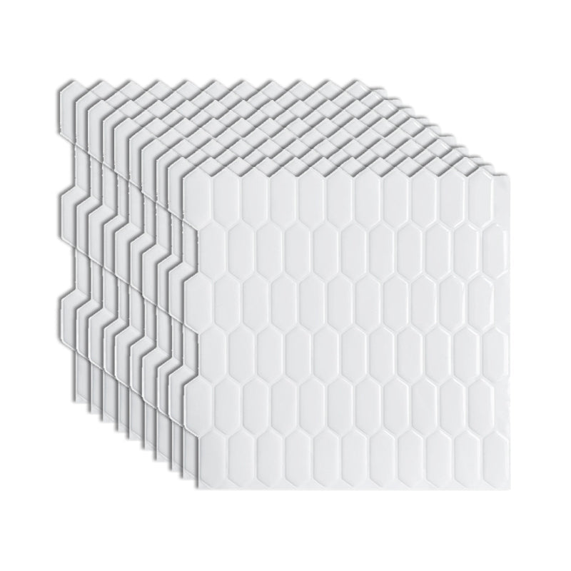 BowLift | Modern Peel & Stick Field Tile PVC Hexagon Mosaic Tile Peel and Stick Back Wall