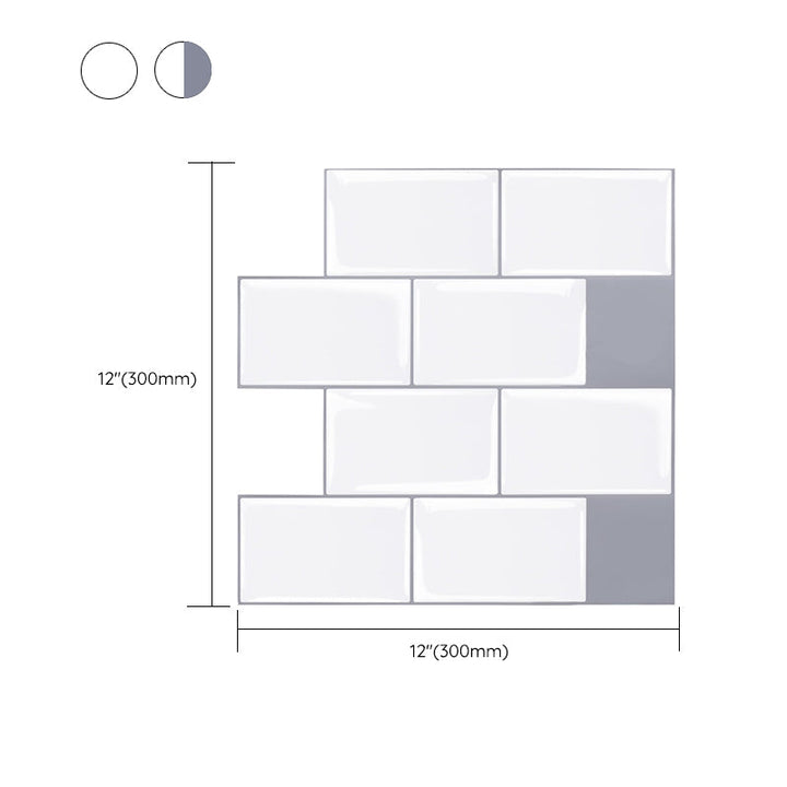 BowLift | Modern Tile Peel & Stick PVC Rectangular Subway Tile Peel and Stick Wall Tile