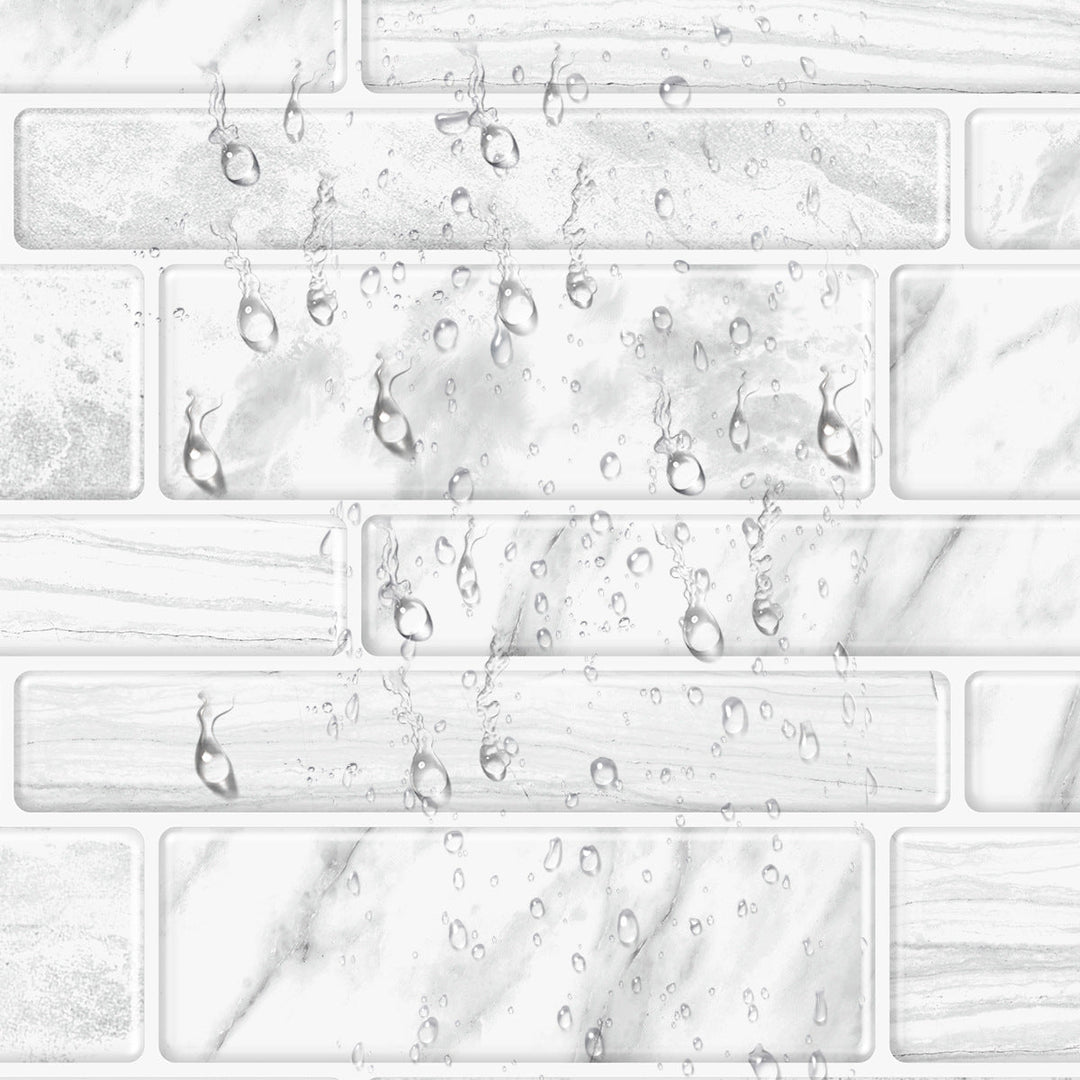 BowLift | Square Peel & Stick Tile Stone Composite Subway Tile for Backsplash Wall