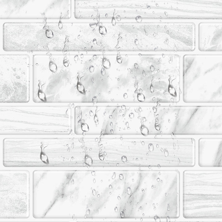 BowLift | Square Peel & Stick Tile Stone Composite Subway Tile for Backsplash Wall