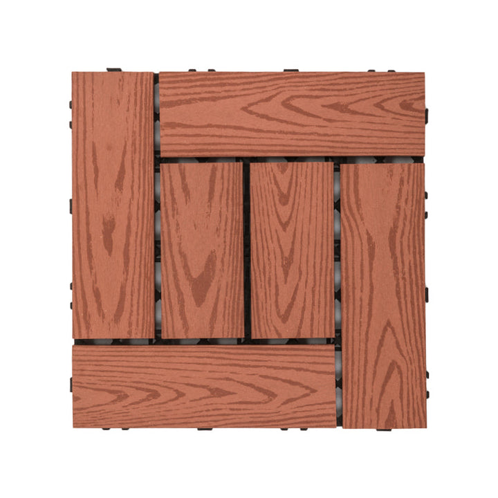 BowLift | 30 cm x 30 cm Square PVC Terrace Tiles Snap Installation Outdoor Floor Tiles