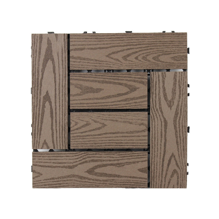 BowLift | 30 cm x 30 cm Square PVC Terrace Tiles Snap Installation Outdoor Floor Tiles