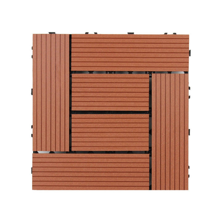 BowLift | 30 cm x 30 cm Square PVC Terrace Tiles Snap Installation Outdoor Floor Tiles