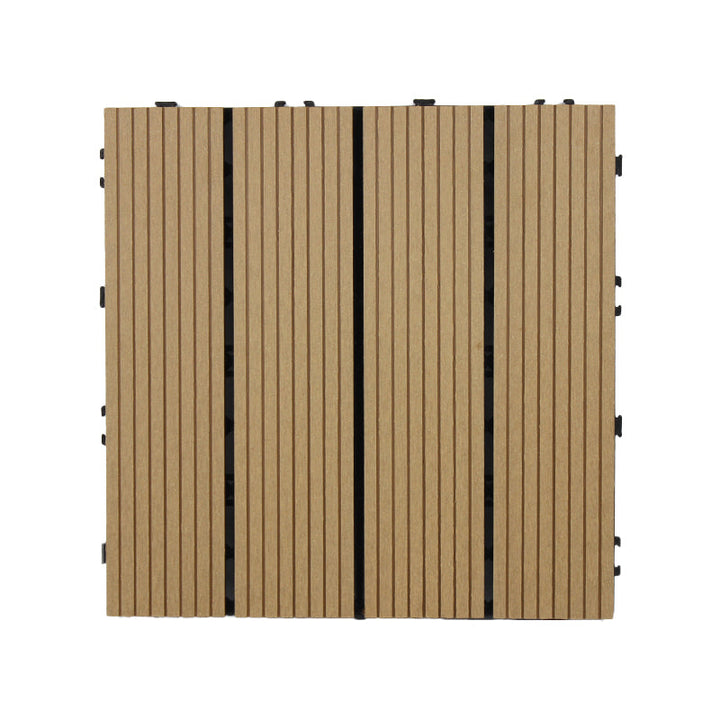 BowLift | 30 cm x 30 cm Square PVC Terrace Tiles Snap Installation Outdoor Floor Tiles