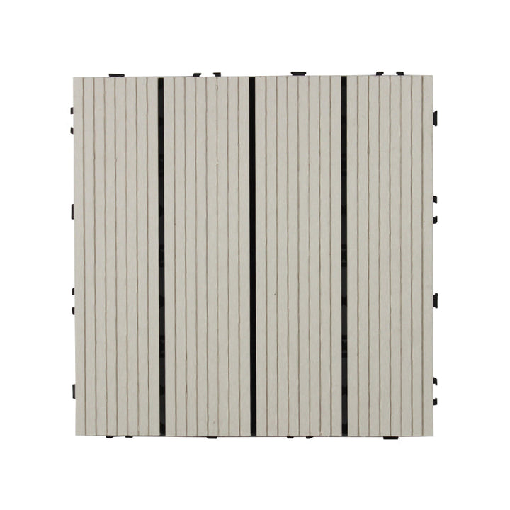 BowLift | 30 cm x 30 cm Square PVC Terrace Tiles Snap Installation Outdoor Floor Tiles