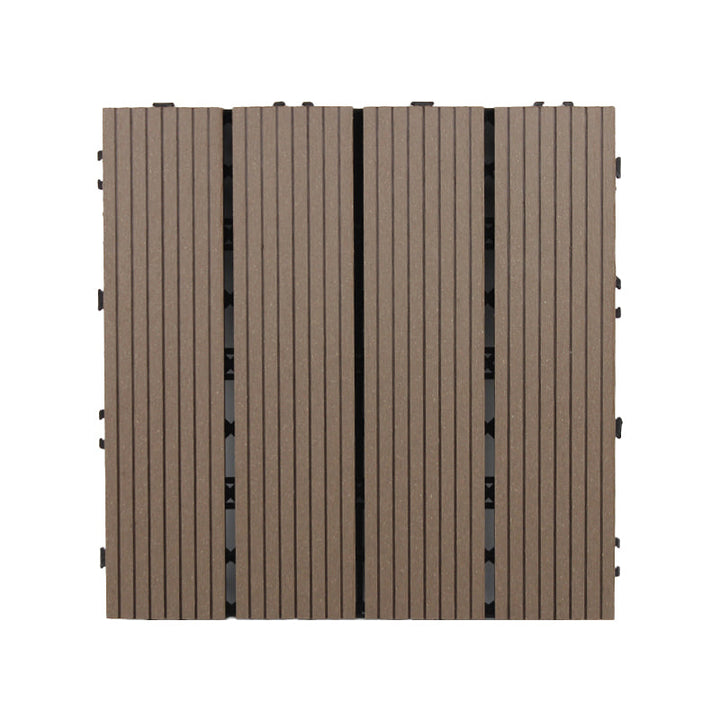 BowLift | 30 cm x 30 cm Square PVC Terrace Tiles Snap Installation Outdoor Floor Tiles