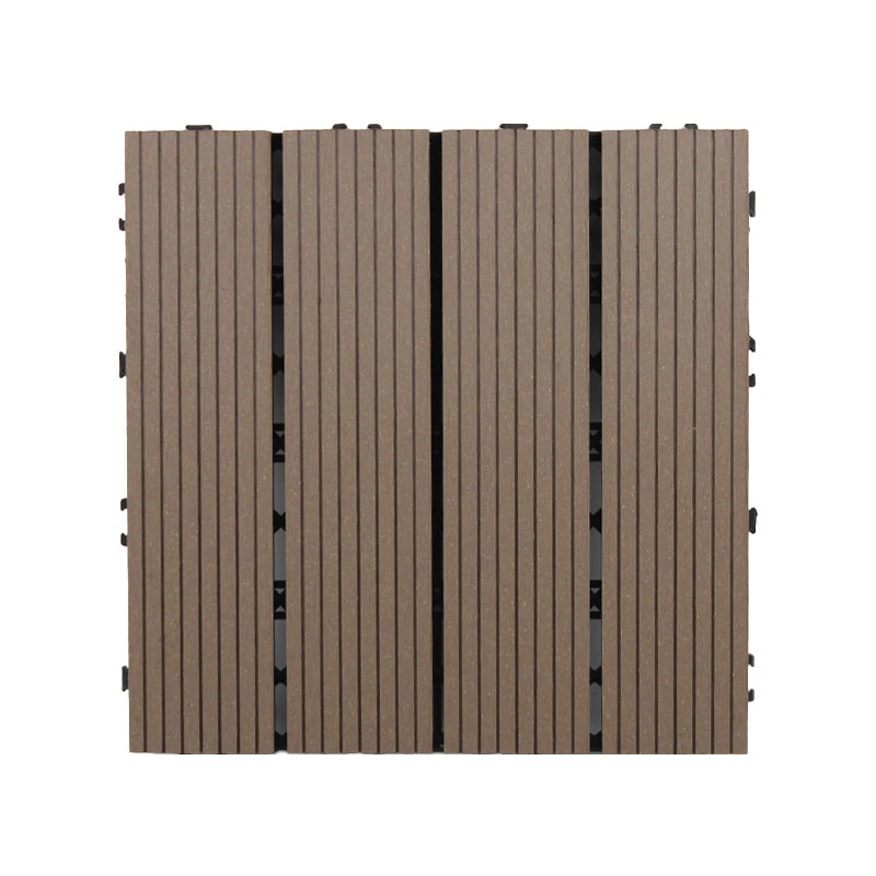 BowLift | 30 cm x 30 cm Square PVC Terrace Tiles Snap Installation Outdoor Floor Tiles